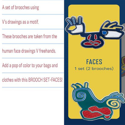 BTS V Artist Made Brooch Set (Faces)