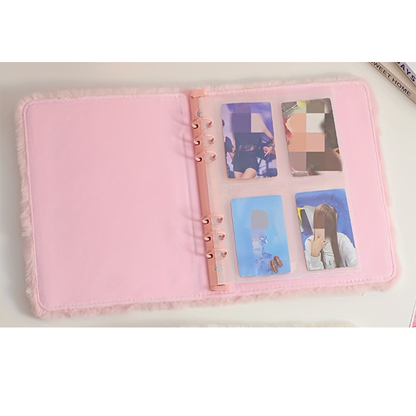 A5 Plush Six Hole Magnetic Binder