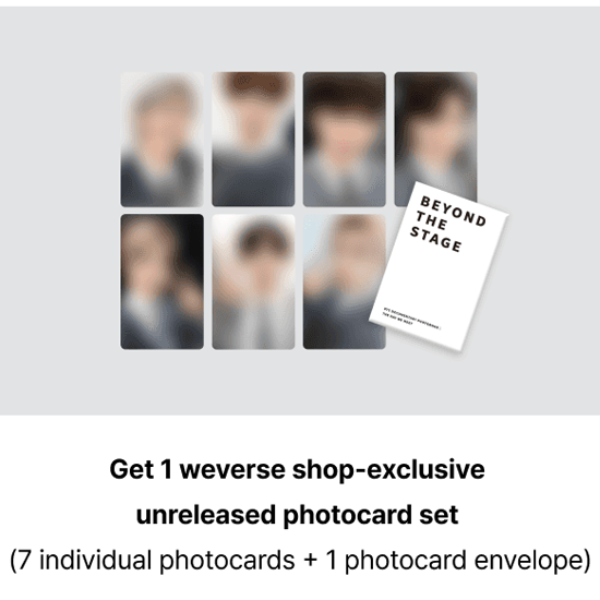 BTS Beyond The Stage Photocard and Calendar Pre-order Benefits