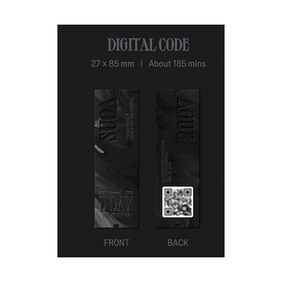 BTS Suga Agust D Tour 'D-day' The Original Digital Code