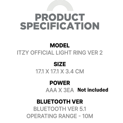 Itzy Official Light Ring Version 2