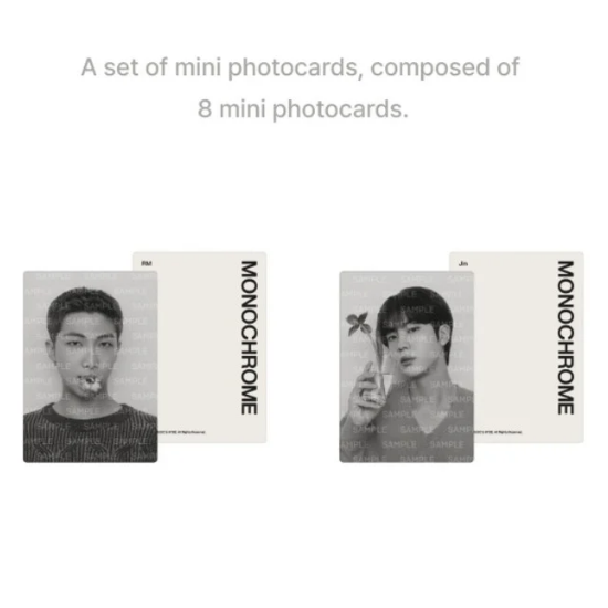 BTS Monochrome Mini Photocard