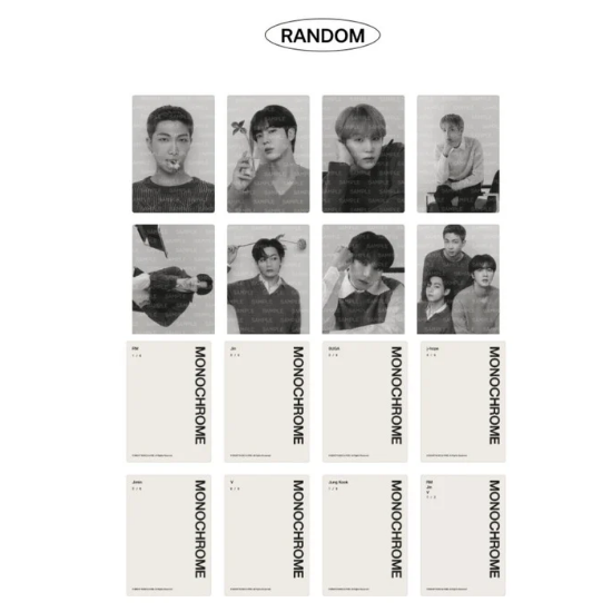 BTS Monochrome Mini Photocard