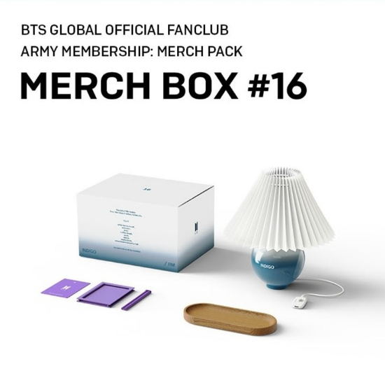 BTS Merch Box 16 (RM Indigo) Ceramic Mood Lamp