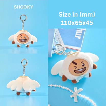 BT21 Angel Plush Keyring