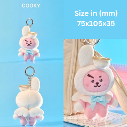 BT21 Angel Plush Keyring