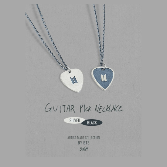 BTS SUGA Guitar Pick Necklace