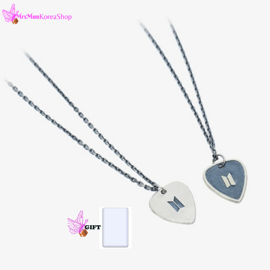 BTS SUGA Guitar Pick Necklace